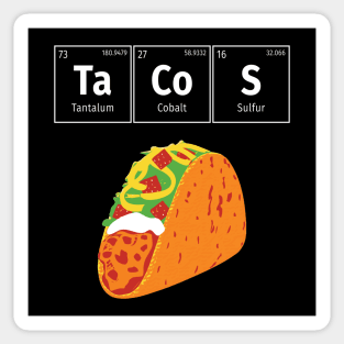 Mexican Tacos Periodic Table Elements Funny Science Sticker